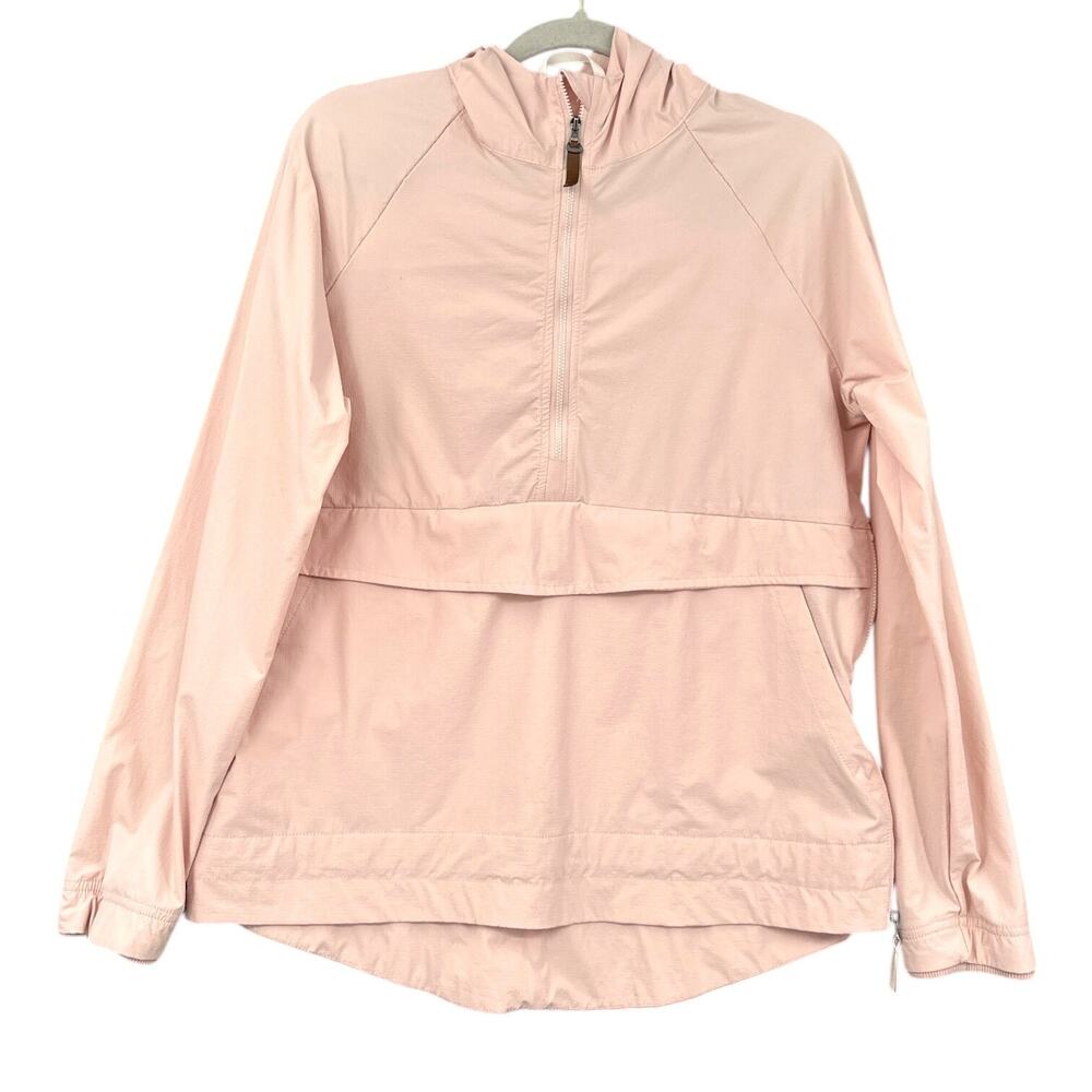 LIV OUTDOOR Pink Emma Pullover Quarter Zip‎ Hooded Pocket Anorak Jacket Medium
